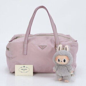 Prada Tessuto Nylon Saffiano Leather Handbag